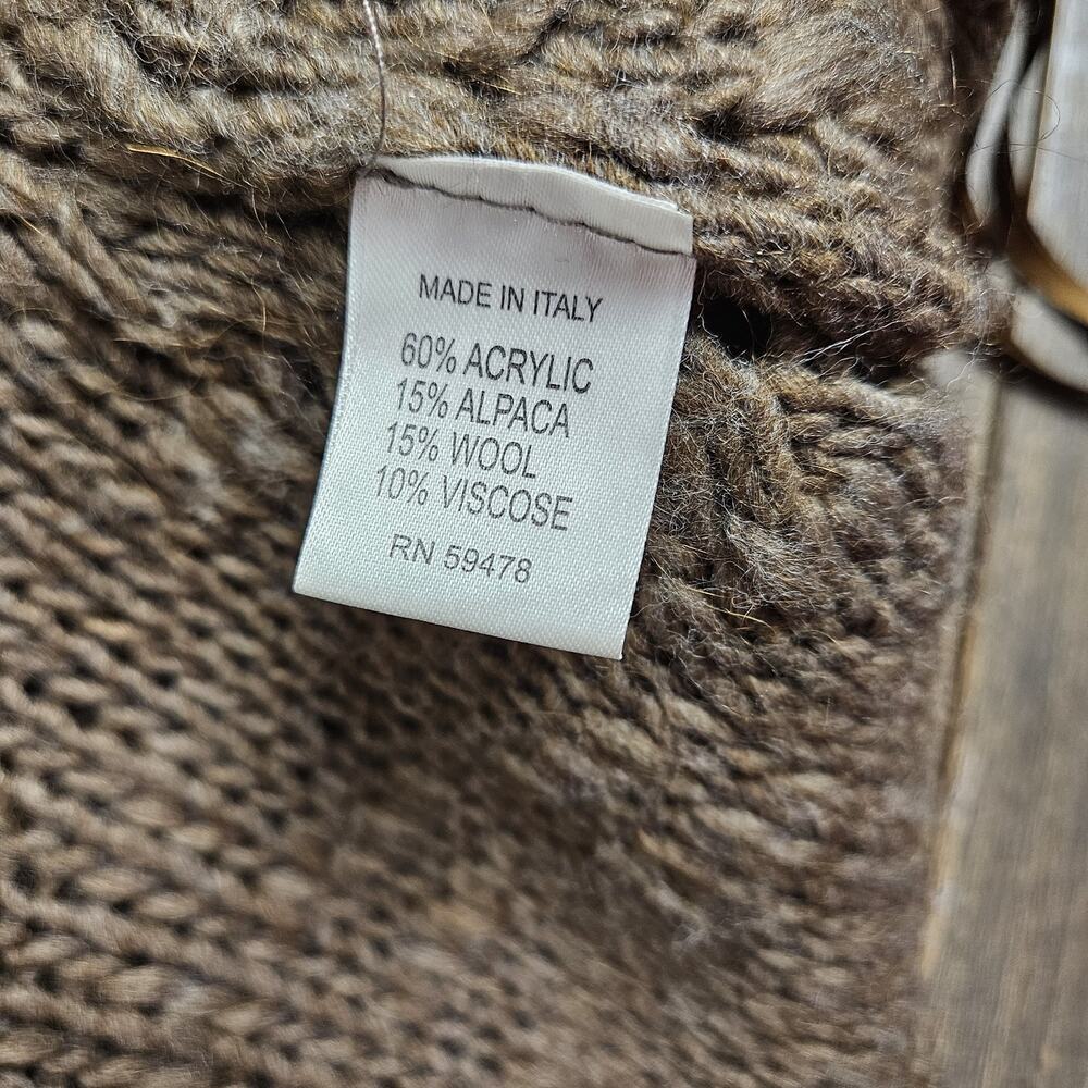 Elsamanda Anthropologie Cardigan Sweater Women's Wool Alpaca Blend Loose Knit - Picture 4 of 6